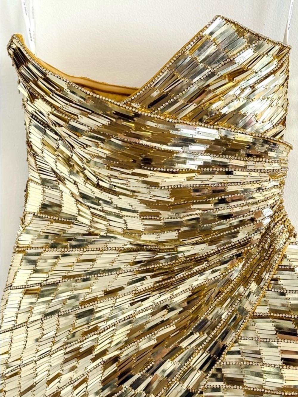 Retrofete Aura Gold Embellished Dress Size Large (L) $2198 NWOT - Picture 7 of 14